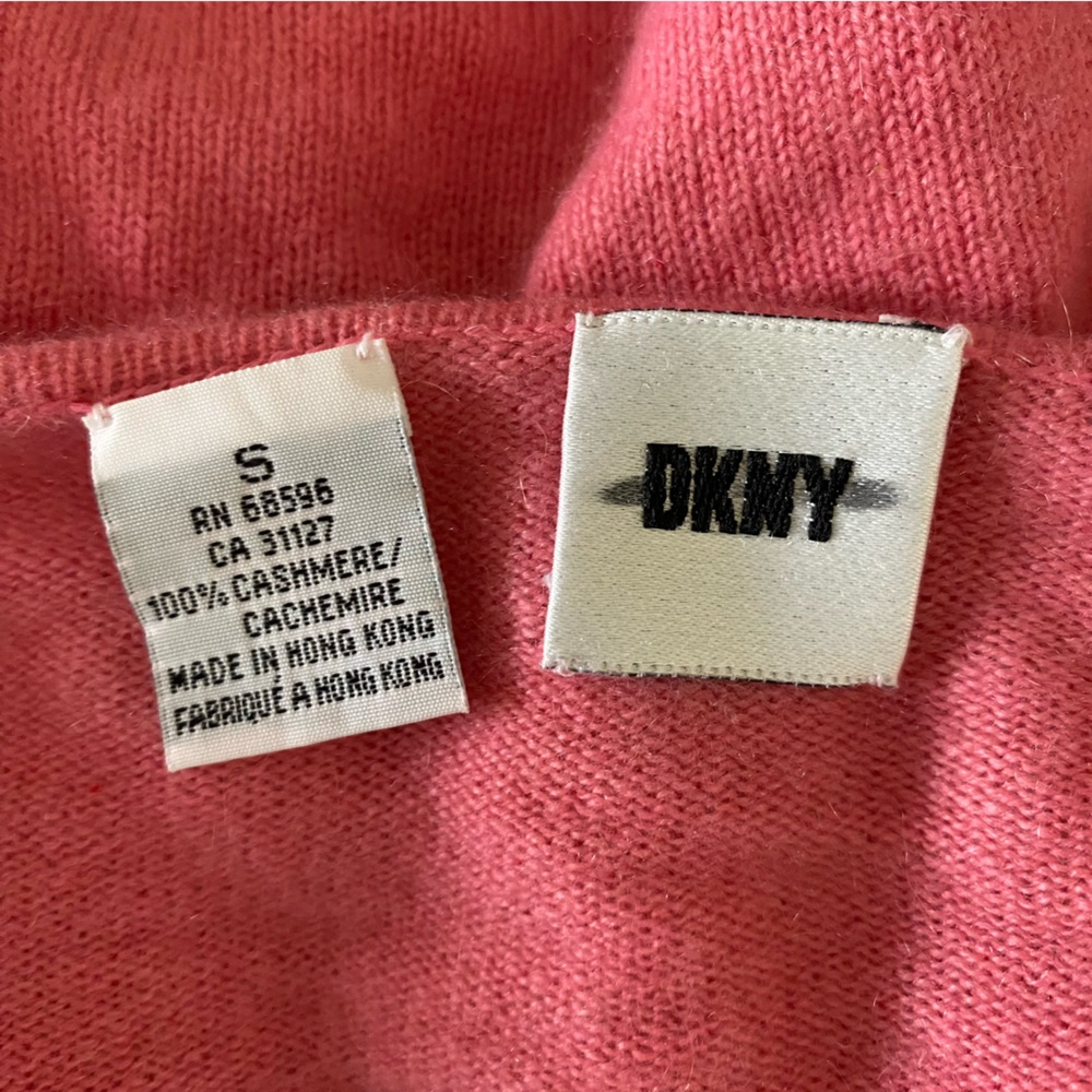 DKNY Pink Cashmere Long Sleeve Top - Picture 4 of 4
